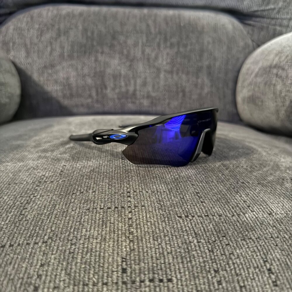 Oakley Radar EV PRIZM Polarized Sapphire Iridium OO9208 Black Frame - Picture 9 of 13